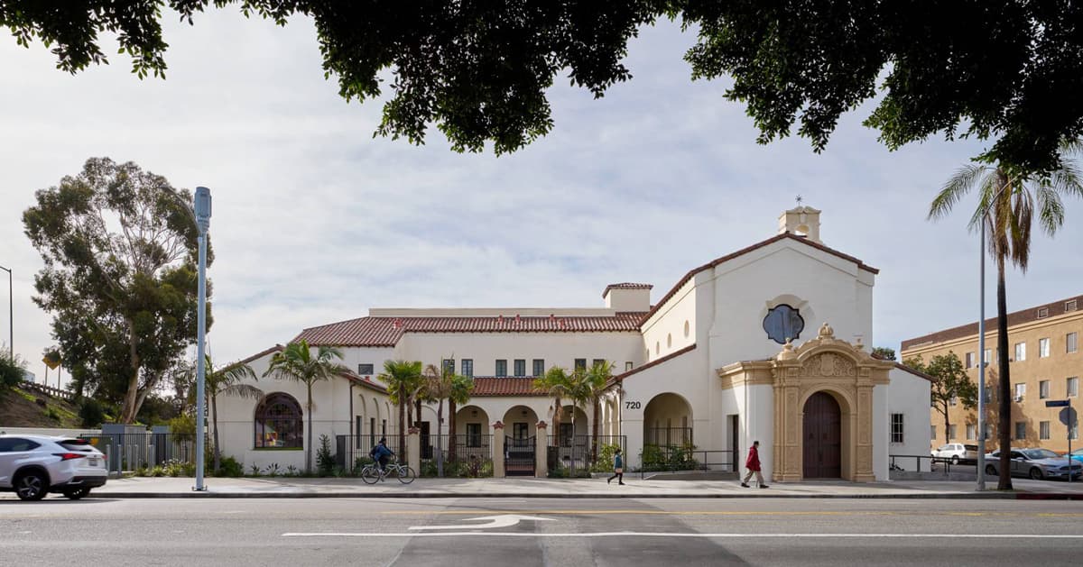 Old Funeral Home Becomes Homes for Seniors in Los Angeles