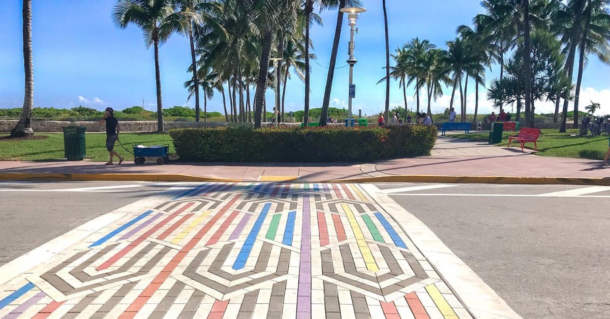 Miami Beach Builds New Rainbow Crosswalk in Park After State Ban